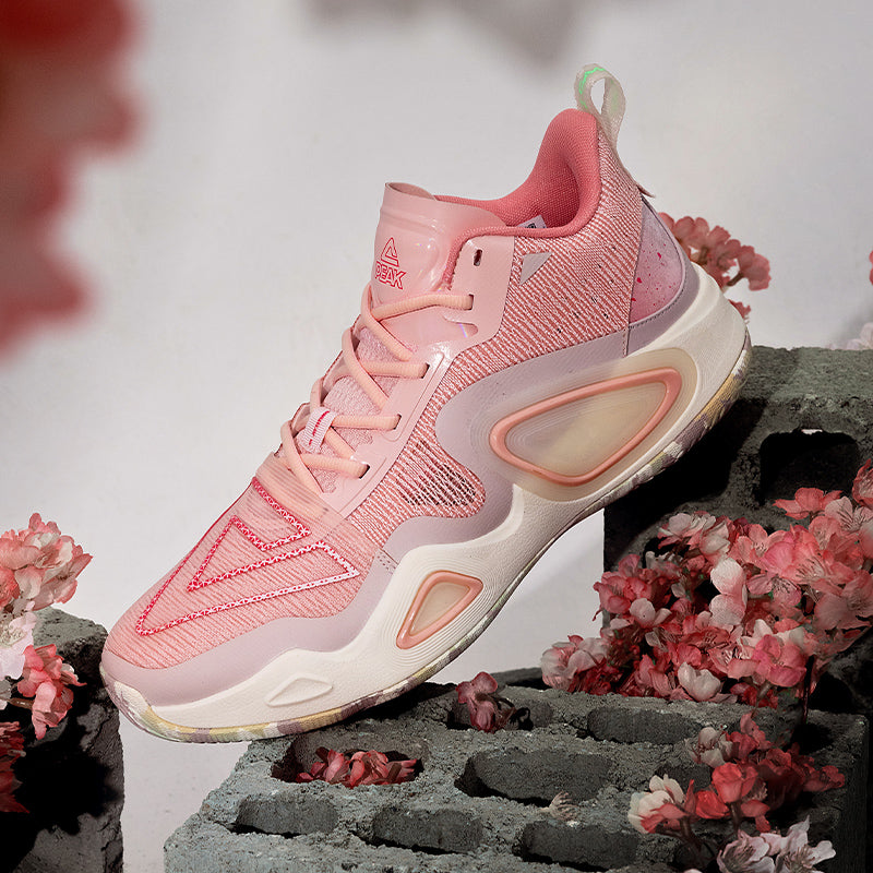 PEAK Basketball Shoes Triangle 2.0 Cushion Sneakers TAICHI Tech Applied ET31907A Pink