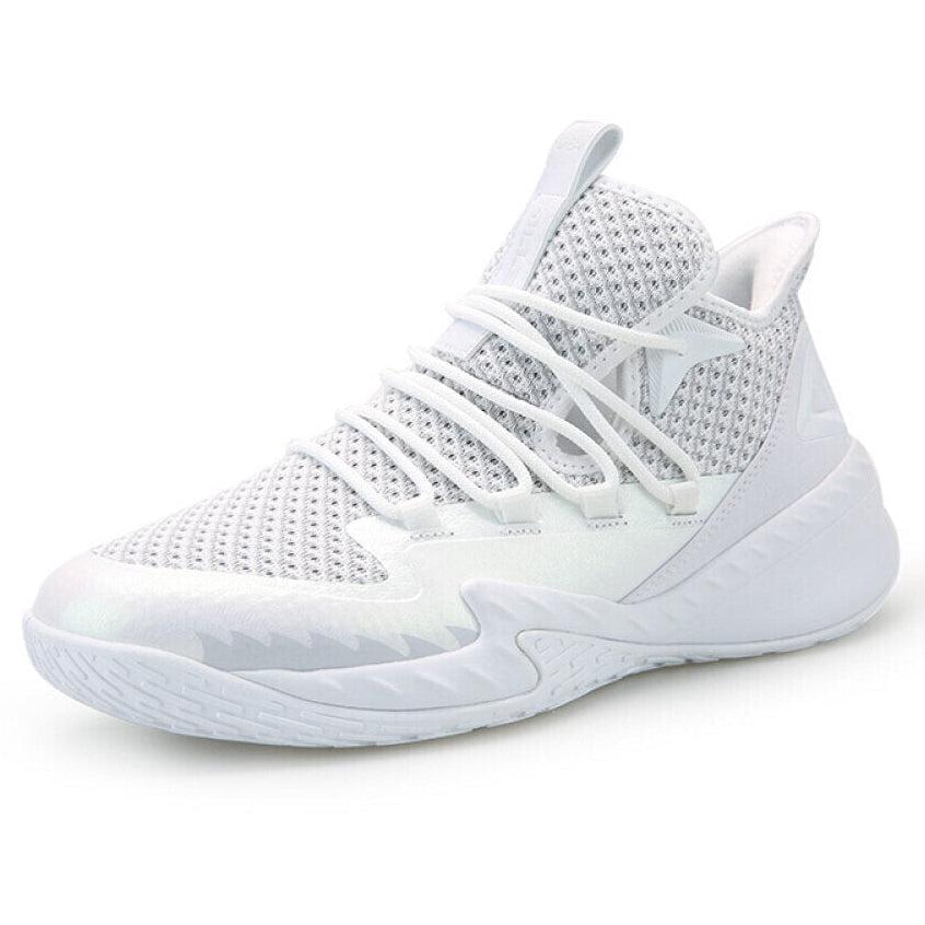 PEAK Professional Basketball Shoes Mid Sneakers White
