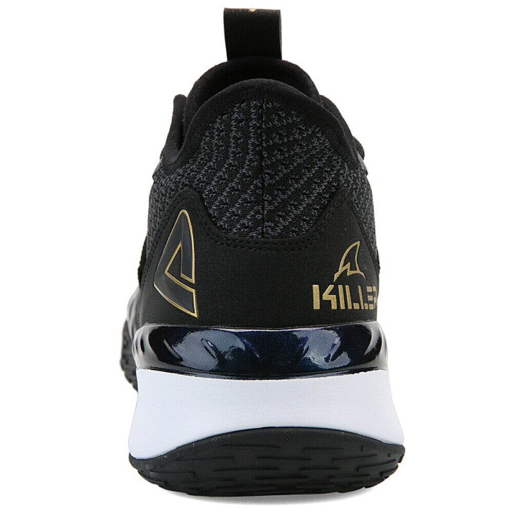 PEAK Professional Basketball Shoes Mid Sneakers Black Gold DA920231