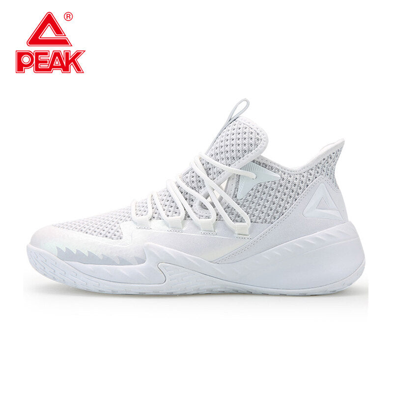 PEAK Professional Basketball Shoes Mid Sneakers Black Gold DA920231