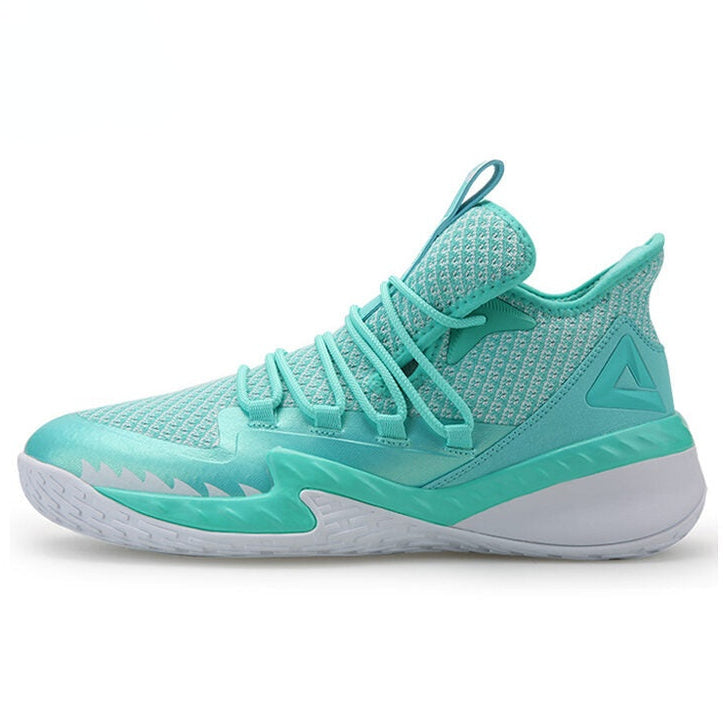 PEAK Professional Basketball Shoes Mid Sneakers Green