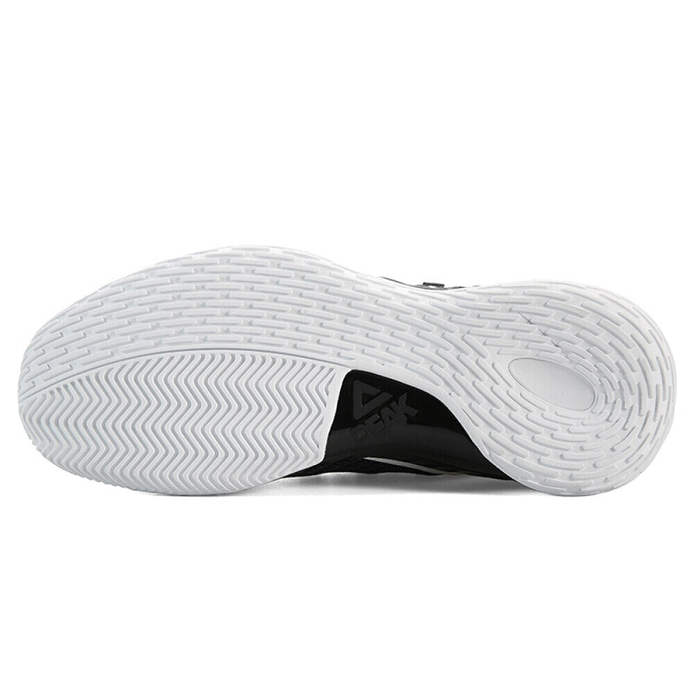 PEAK Professional Basketball Shoes Mid Sneakers White Black DA920231