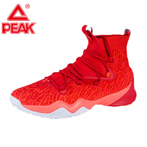 Peak Men Basketball Shoes High-Top Sneakers Actual Combat Black EW01161A